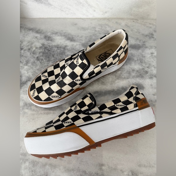 Vans Stacked Checkerboard Slip ons RARE! - Picture 3 of 5